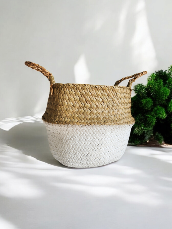 planter basket ratten handmade imported